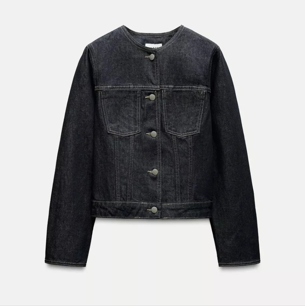 Zara Collection Blogger Fave Fitted Denim Blazer/Jacket Size Medium - Picture 8 of 12